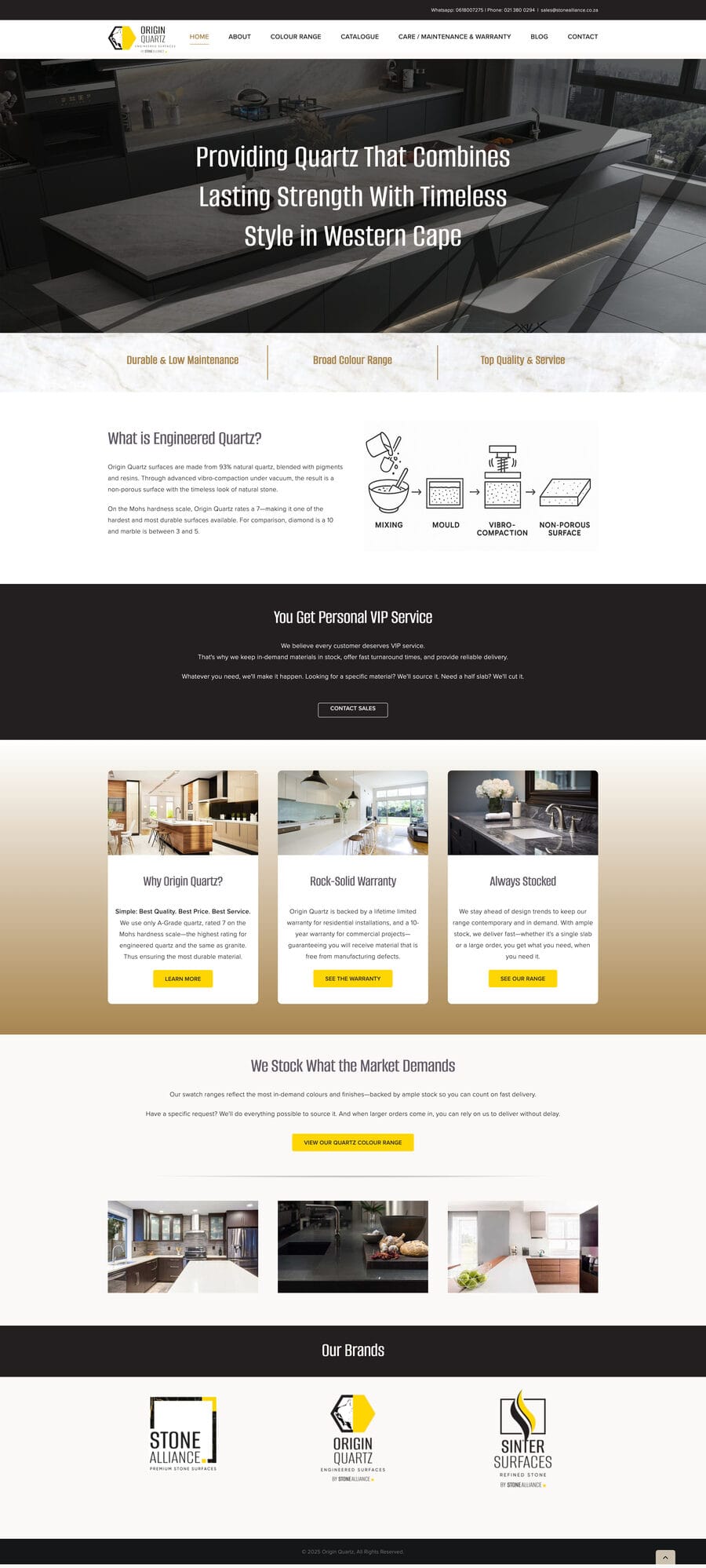 New Origin Quartz website