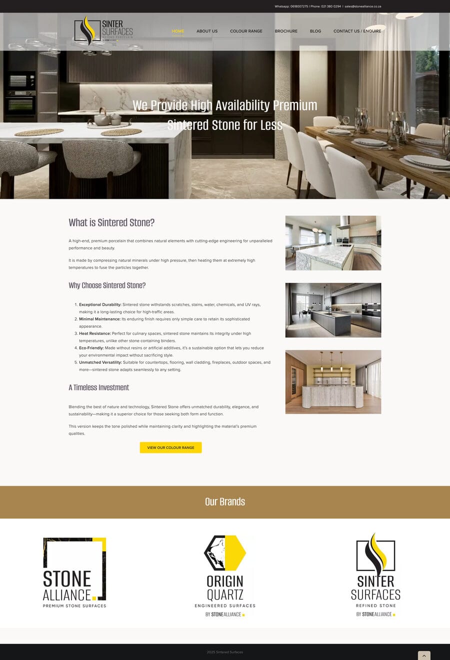 New Sinter Surfaces website