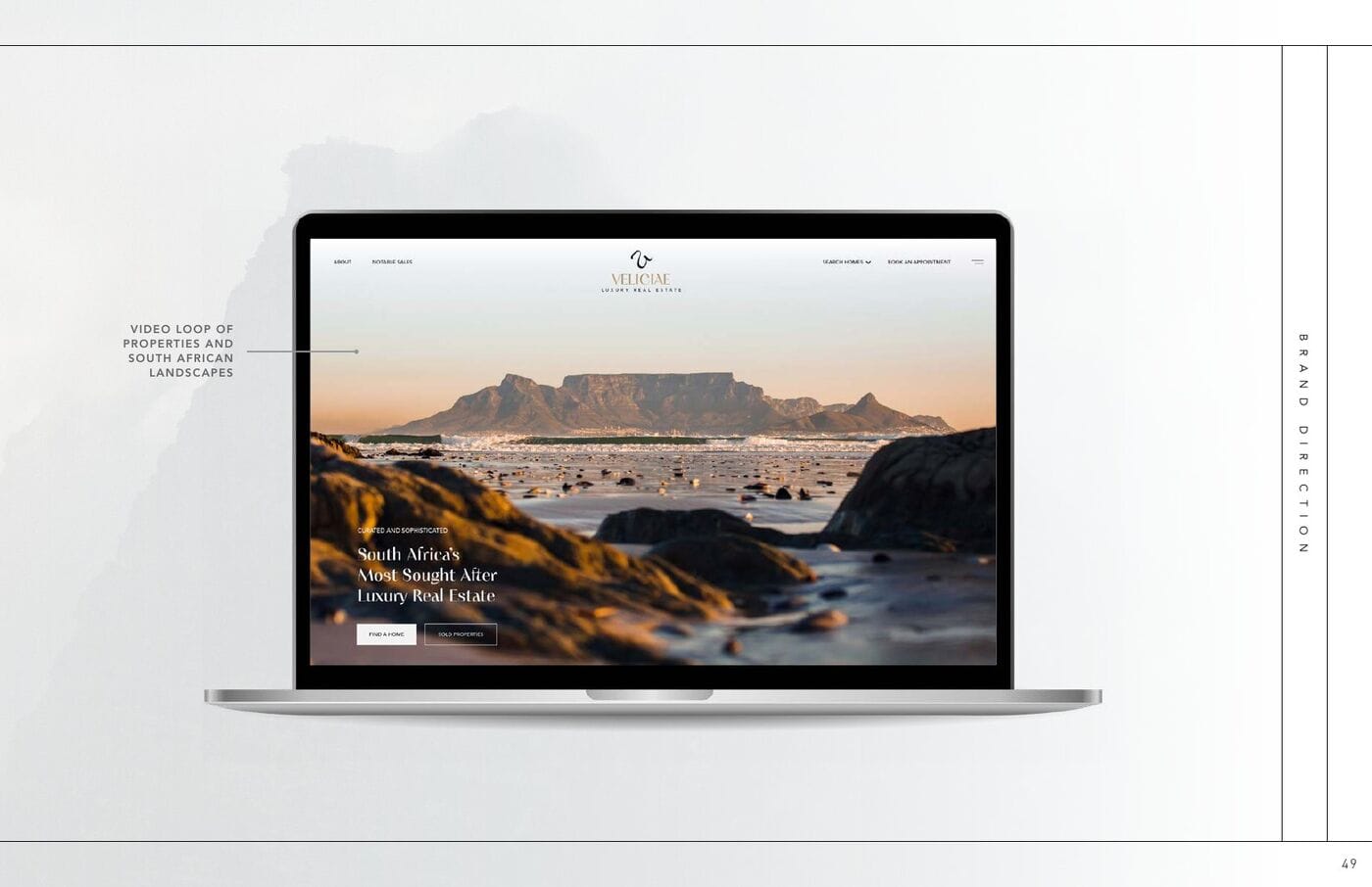 Homepage design with video hero