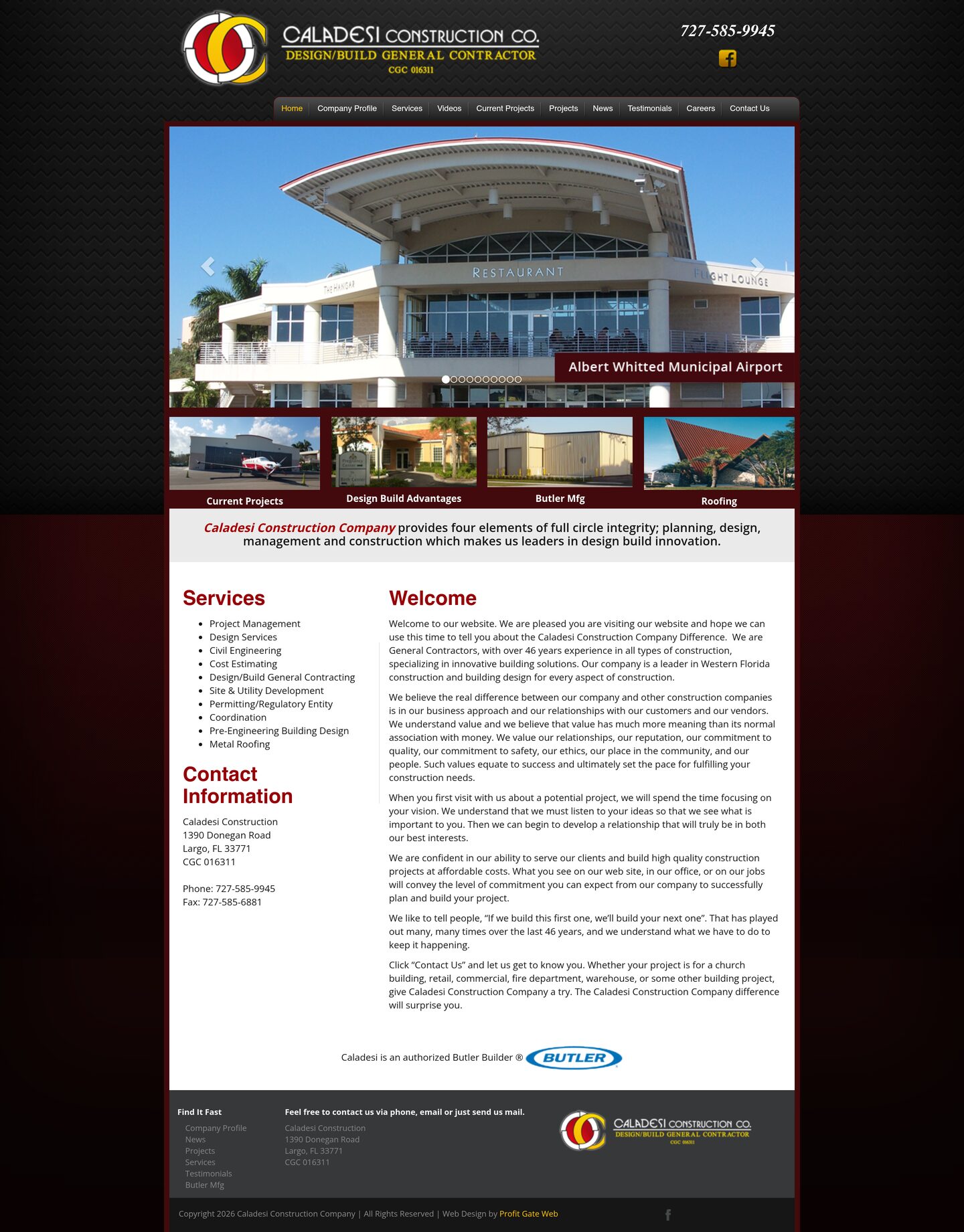 The old caladesi.biz homepage
